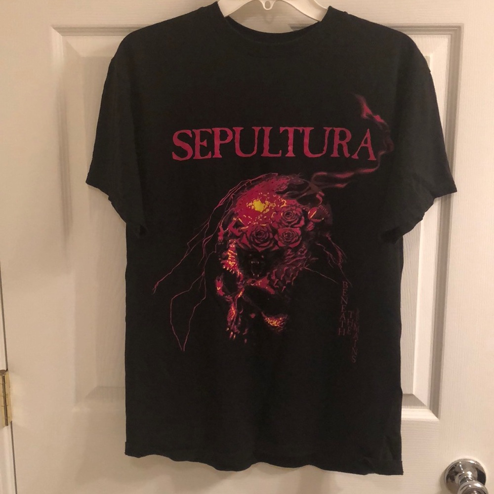 Black sepultura metal band album medium shirt